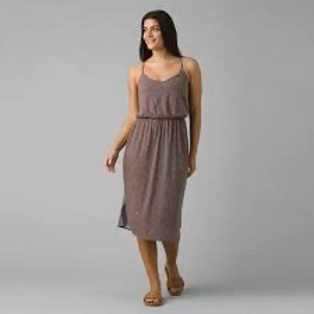 PRANA Ayla Midi Dress w Padded Shelf Bra Size Medium M SUSTAINABLE RECYCLED - Picture 4 of 7